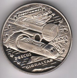 Монета Гибралтар 2,8 экю 1993 год