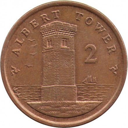Остров Мэн 2 пенса 2005 год - Башня Альберта (AA)