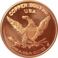 Монетовидный жетон США унция меди 999 - Стегозавр