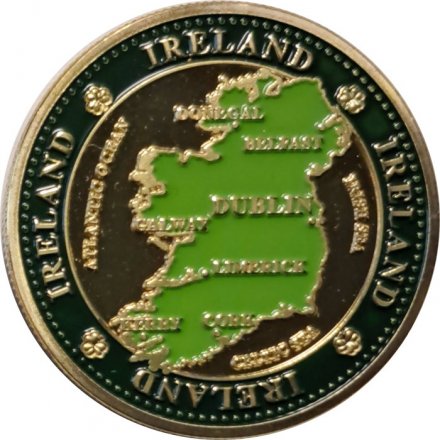 Жетон (медаль) Ирландия. Карта. Клевер