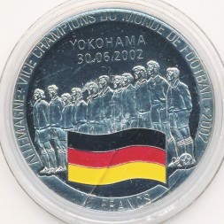 Монета Конго, Демократическая республика 5 франков 2002 год - ЧМ по футболу