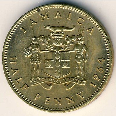Ямайка 1/2 пенни 1964 год