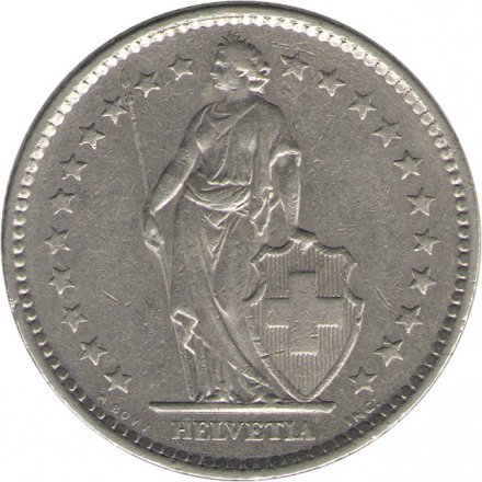 Швейцария 2 франка 1976 год