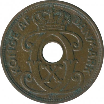 Дания 1 эре 1932 год - Король Кристиан X