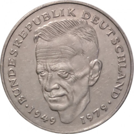 ФРГ 2 марки 1992 год (F) - Курт Шумахер, 30 лет Федеративной Республике (1949-1979)