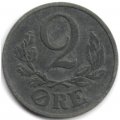Дания 2 эре 1943 год - Король Кристиан X