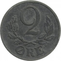 Дания 2 эре 1943 год - Король Кристиан X