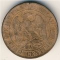 Франция 5 сантимов 1865 год