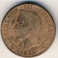 Франция 5 сантимов 1865 год