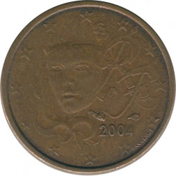 Франция 1 евроцент 2004 год - Марианна