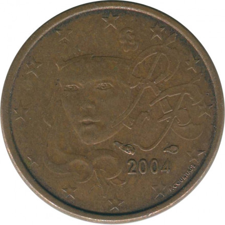 Франция 1 евроцент 2004 год - Марианна
