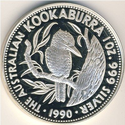 Австралия 5 долларов 1990 год - Кукабара