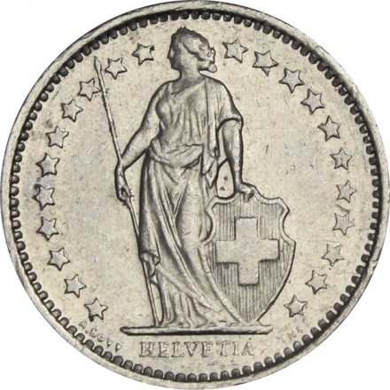 Швейцария 1/2 франка 1973 год