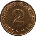 ФРГ 2 пфеннига 1983 год - G
