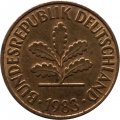ФРГ 2 пфеннига 1983 год - G