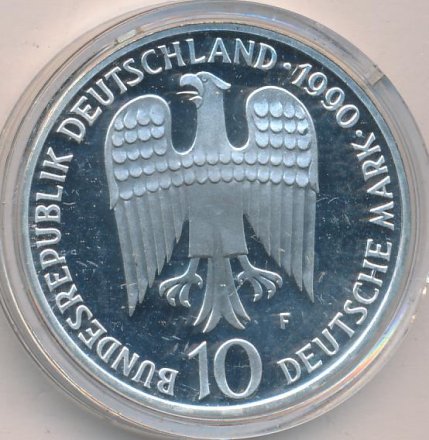 ФРГ 10 марок 1990 год - 800 лет со дня смерти Фридриха I Барбаросса (Proof)
