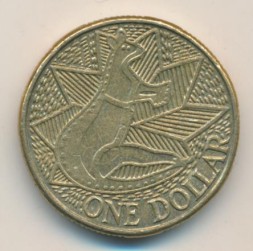 Монета Австралия 1 доллар 1988 год - 200 лет Австралии. Кенгуру