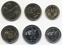 Набор из 6 монет Западная Африка 2003 - 2013 год - Гиря Ашанти