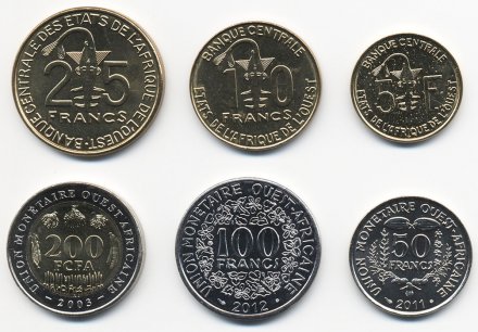 Набор из 6 монет Западная Африка 2003 - 2013 год - Гиря Ашанти