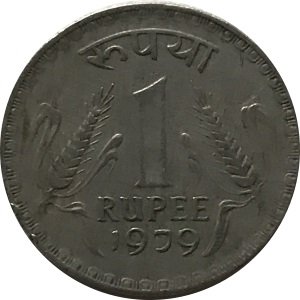 Индия 1 рупия 1979 год - Без отметки монетного двора - Калькутта