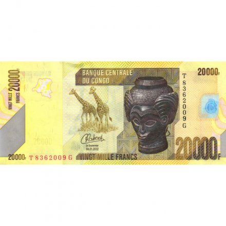 Конго 20000 франков 2022 год - UNC