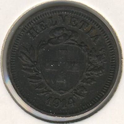 Швейцария 1 раппен 1914 год