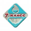 Значок 7 класс. Школа