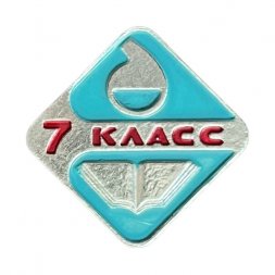 Значок 7 класс. Школа
