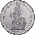 Швейцария 2 франка 1992 год