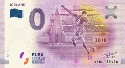 Сборная Исландии - Сувенирная банкнота 0 евро 2018 год