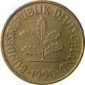 ФРГ 5 пфеннигов 1990 год - F