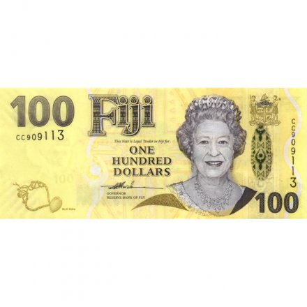 Фиджи 100 долларов 2007 год - Королева Елизавета II - UNC