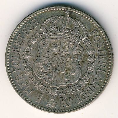 Швеция 1 крона 1915 год