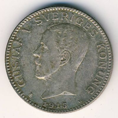 Швеция 1 крона 1915 год