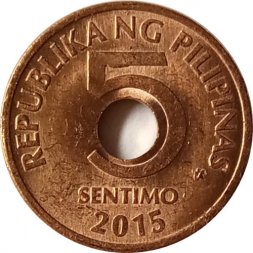 Филиппины 5 сентимо 2015 год