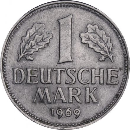 ФРГ 1 марка 1969 год (F) 