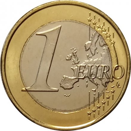 Эстония 1 евро 2011 год - Карта UNC