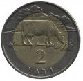 Латвия 2 лата 1999 год - Корова