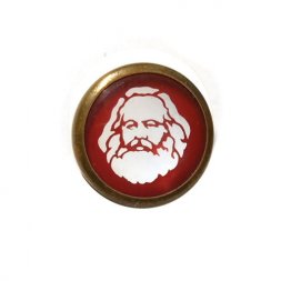 Значок Карл Маркс, стекло, тяжелый