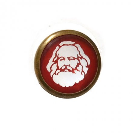 Значок Карл Маркс, стекло, тяжелый