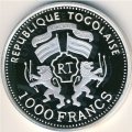 Того 1000 франков 2003 год