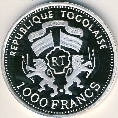 Того 1000 франков 2003 год