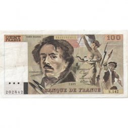 Франция 100 франков 1989 год - VF
