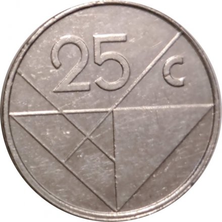 Аруба 25 центов 1992 год