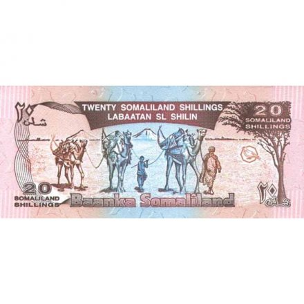 Сомалиленд 20 шиллингов 1996 год - UNC