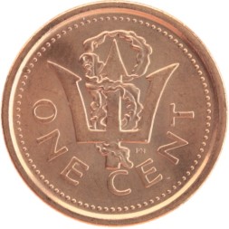 Монета Барбадос 1 цент 2011 год