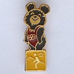 Значок. Олимпийский мишка. Конный спорт. Выездка