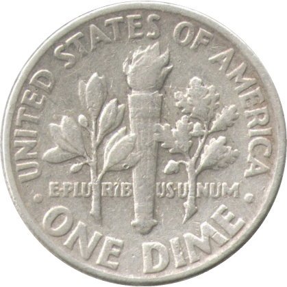 США 1 дайм (10 центов) 1960 год - Рузвельт (без отметки МД)