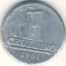 Бразилия 1 крузейро 1961 год