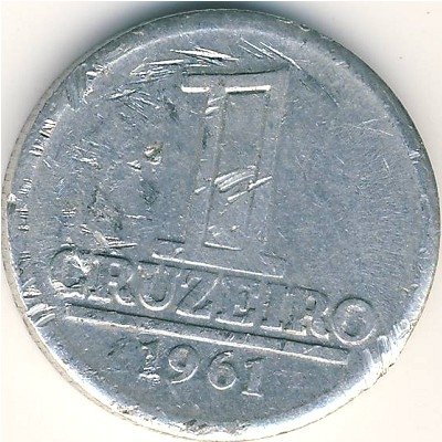 Бразилия 1 крузейро 1961 год